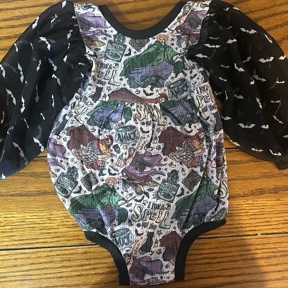 Hocus Pocus Themed Bubble Romper